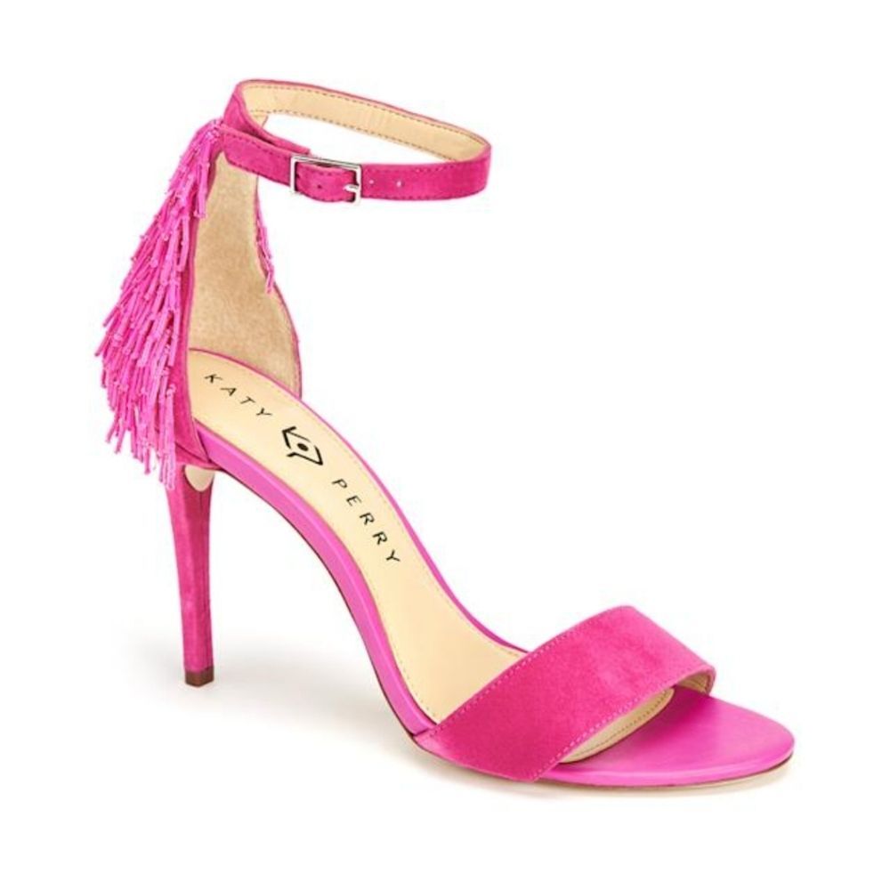 Katy Perry Collections The Kate Pink Beaded Statement Heels Sandals, 8